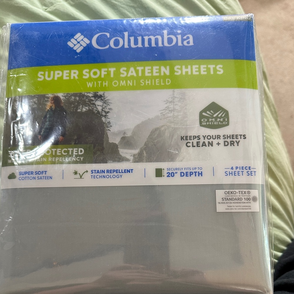 Columbia Brand California King Sheet Set